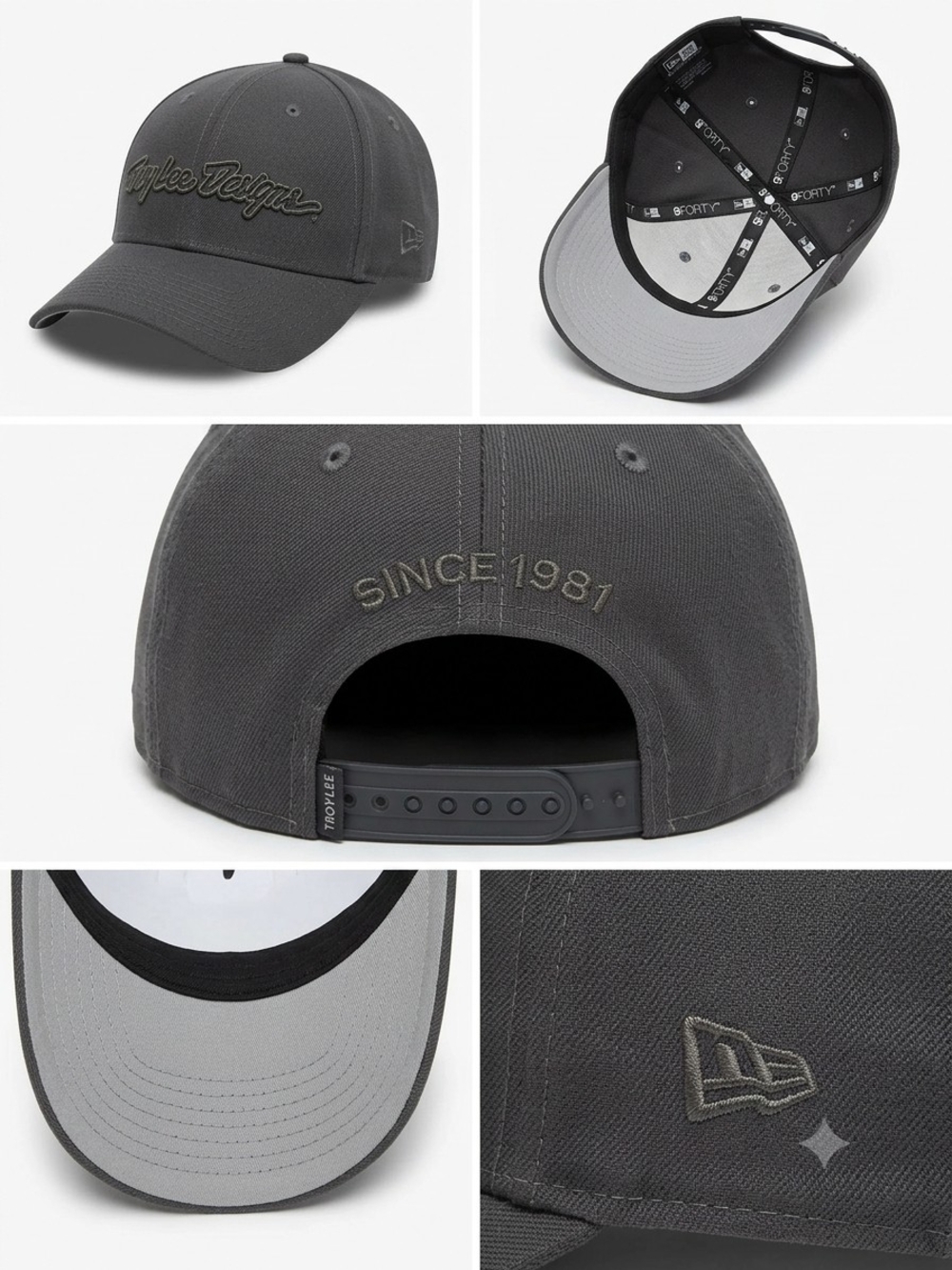 New Era Troy Lee Charcoal/Grey Snapback Cap